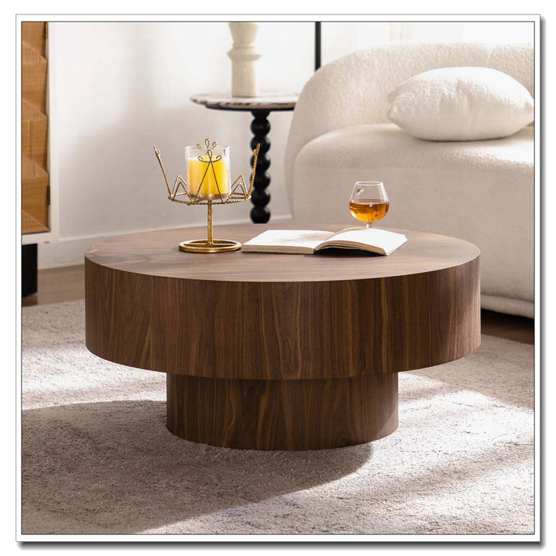 Table basse ronde en bois 30,51 "