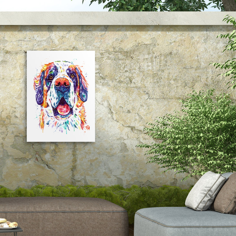 Toile d'extérieur Lisa Whitehouse Saint Bernard, H 14 po x l 19 po