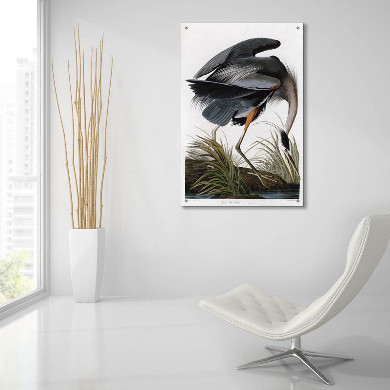 Art mural épique «Great Blue Heron» par Stellar Design Studio, 24 po x 36 po, H 36 po x l 24 po
