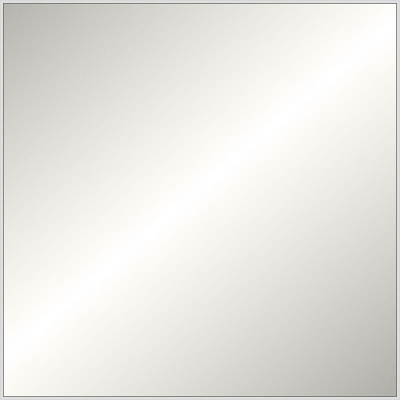 Floater 2 Solid Wood Mirror, Silver, Square, 49.25" x 49.25"