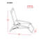 Chaise de plage pliante Rio Beach Wave 1 Position, rayures océaniques-130084456