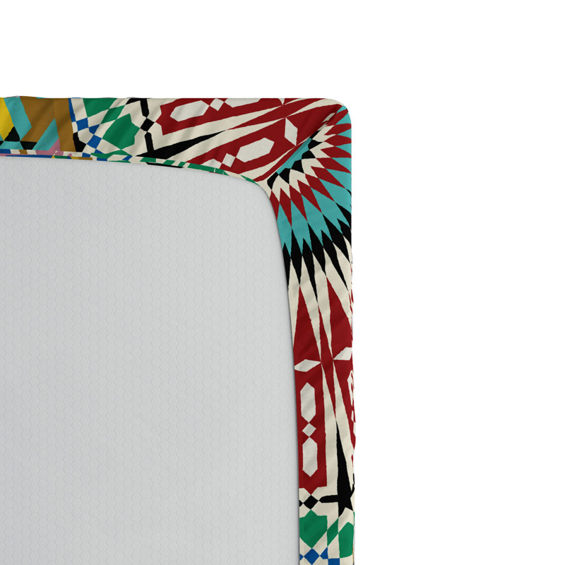 Microfiber Geometric Fitted Sheet, Twin XL Fitted Sheet