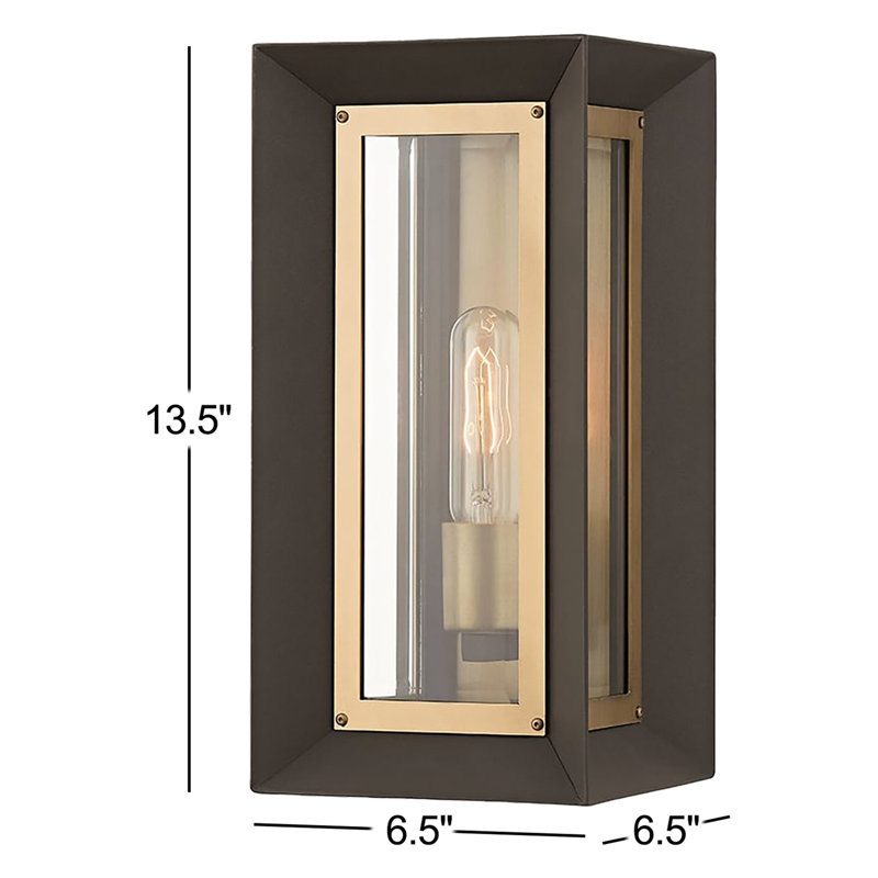 Lowry 1 Light Wall Sconce, 13.5" H x 6.5" W x 6.5" D