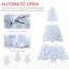 54,45 po Arbre de Noël profond artificiel, H 88,5 po, 1518 branches, 500 lumières à DEL blanc chaud, ouverture automatique, blanc, grand assemblage facile avec branches 89,56 po et antidéflagrant