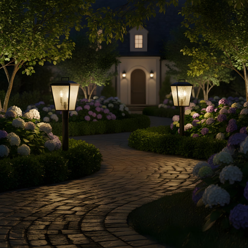 Kennewick 2 Light Outdoor Fixture With Clear Seeded Shade, Antique Bronze