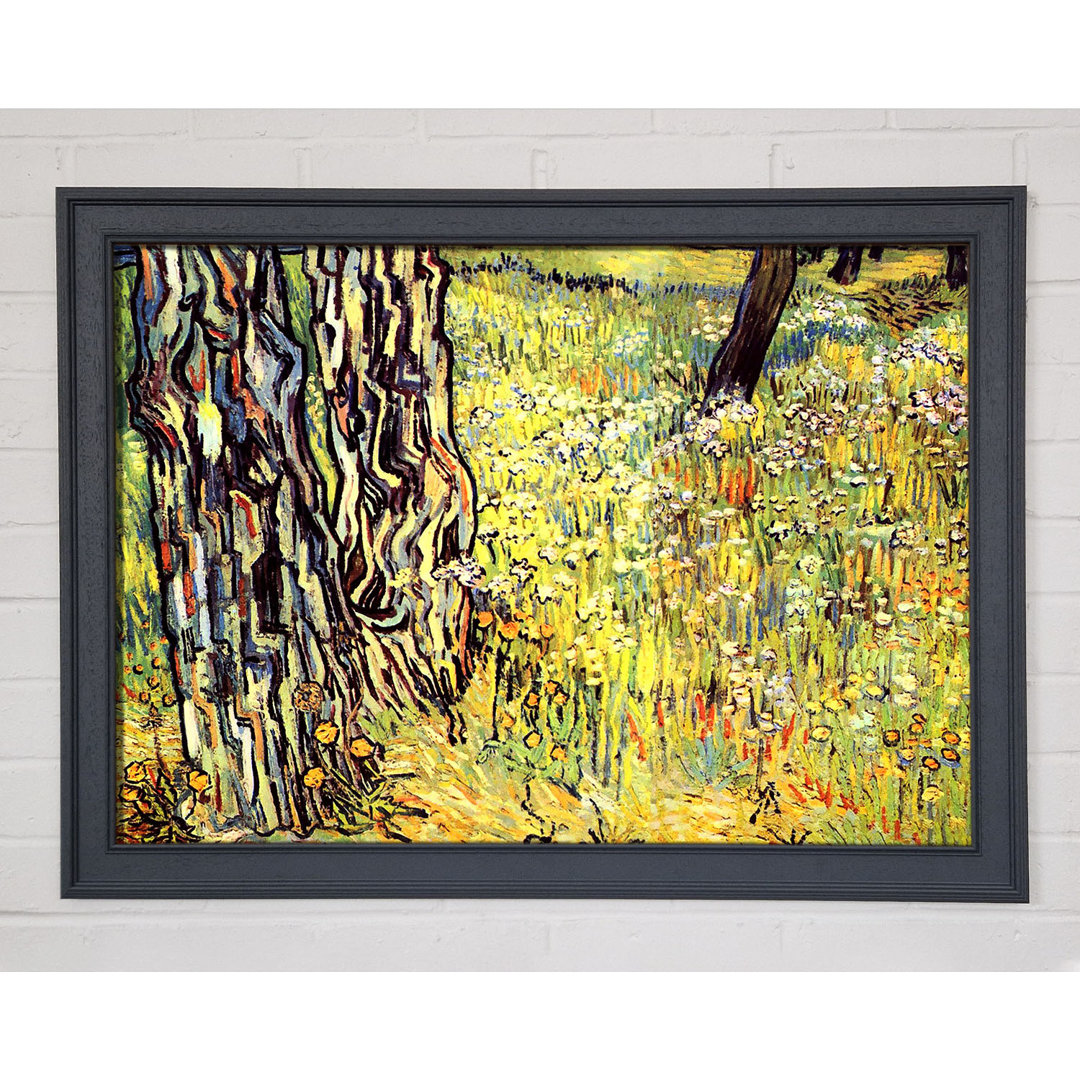 Gerahmtes Leinwandbild Tree Trunks von Van Gogh