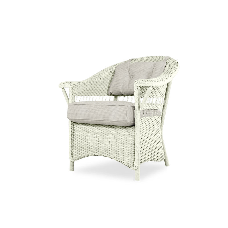 Nantucket Outdoor Dining Armchair, Loveboat Saffron, Ivory