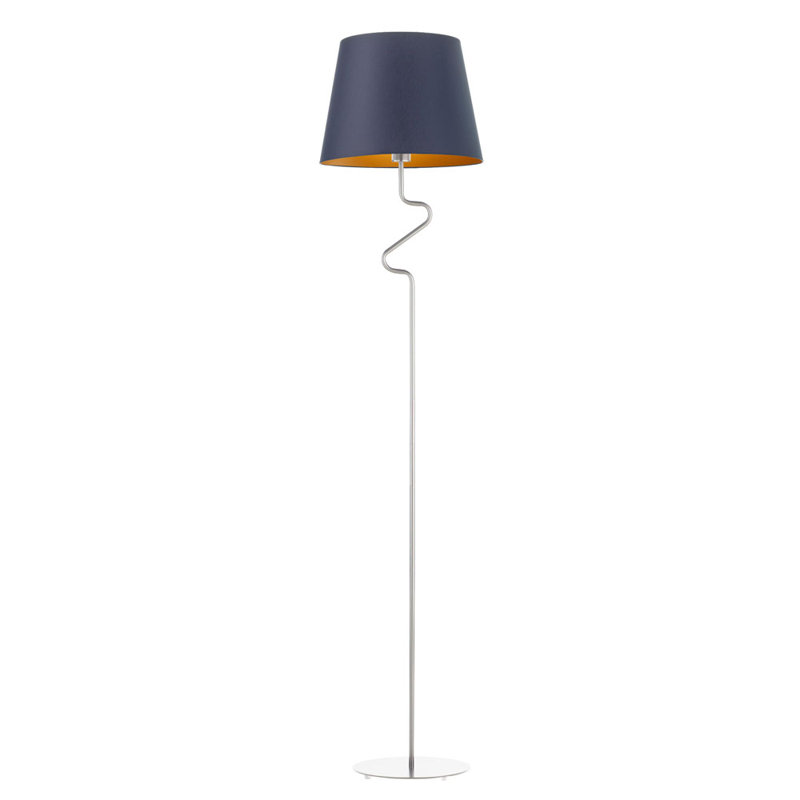 Roncy 174cm Traditional Floor Lamp, Navy, White