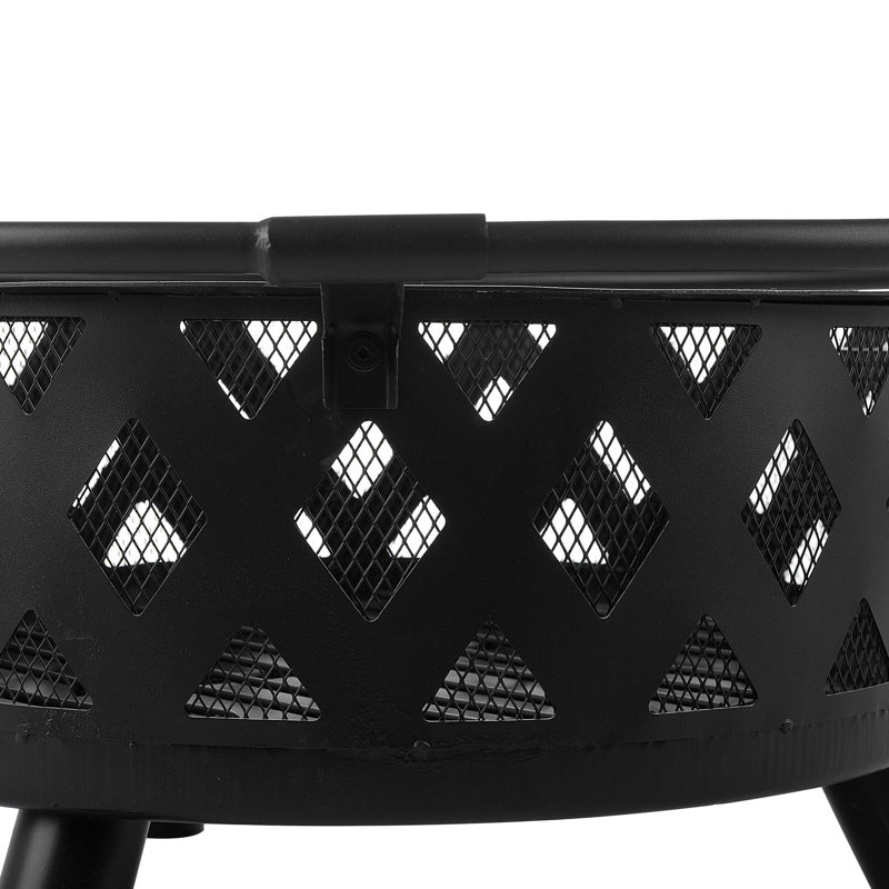 Maisonet Round Steel Charcoal Smokeless Fire Pit