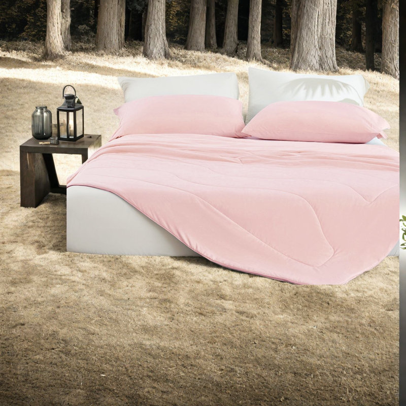 Ensembles de literie rafraîchissants, édredon en nylon rose 108x90 pour la maison