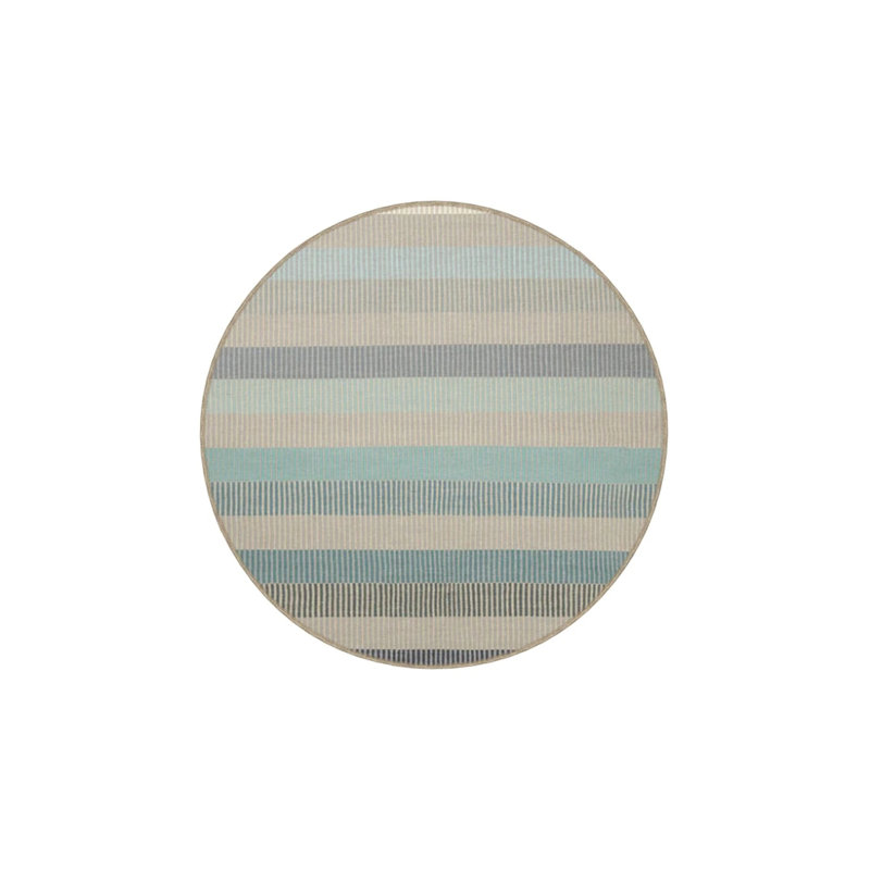 Tapis intérieur / extérieur bleu rayé Ilay, Rectangle 3' x 5'