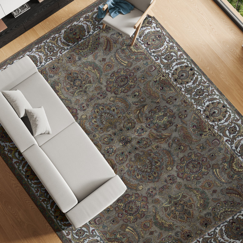 Trinity Hand Woven Wool Oriental Area Rug, Rectangle 6'2" x 9'2"