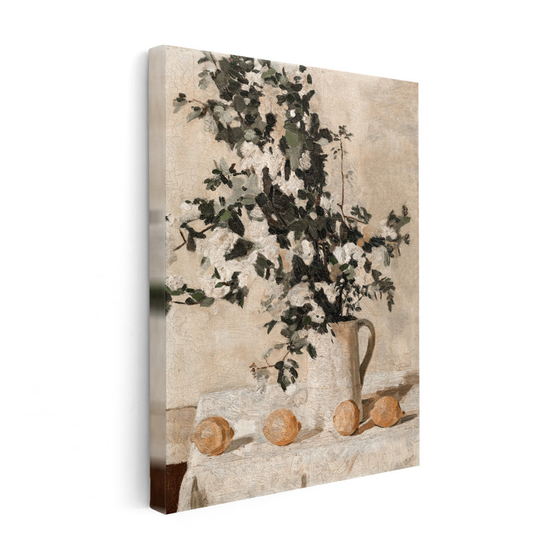 Fleurs et citrons, Unframed, Canvas, 18"H x 24"W