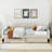 Full Size Linen Upholstered  Daybed With Two Drawers And Slats