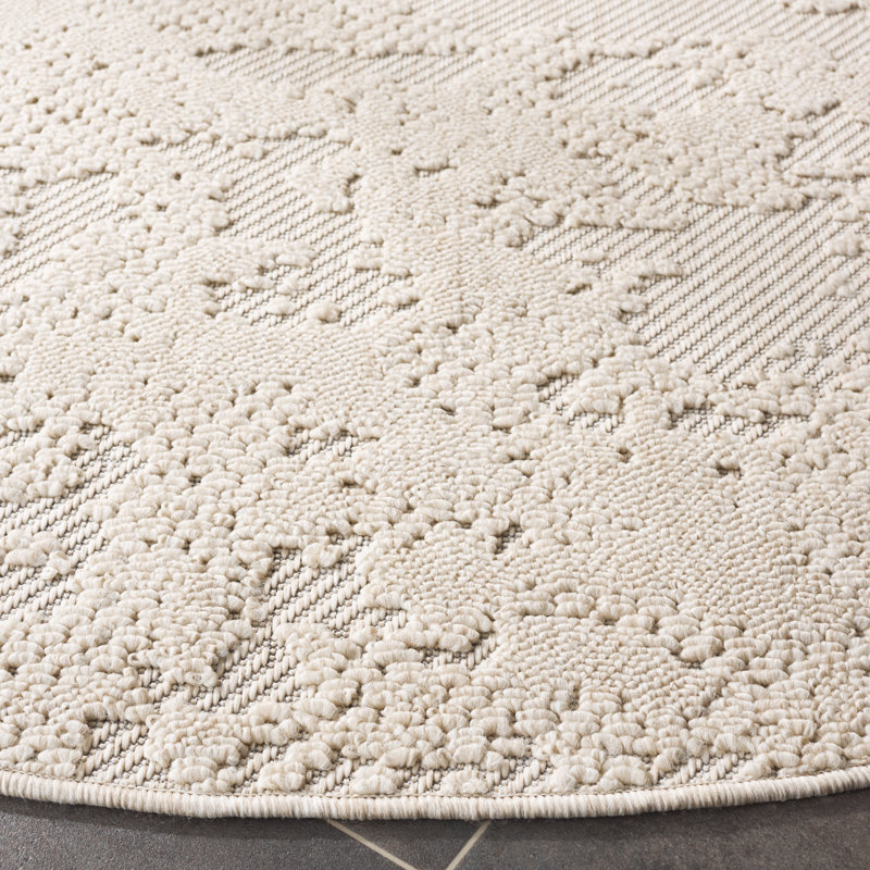 Tapis d'intérieur / extérieur Milos Performance Abstract, Rond 6 pi 7 po