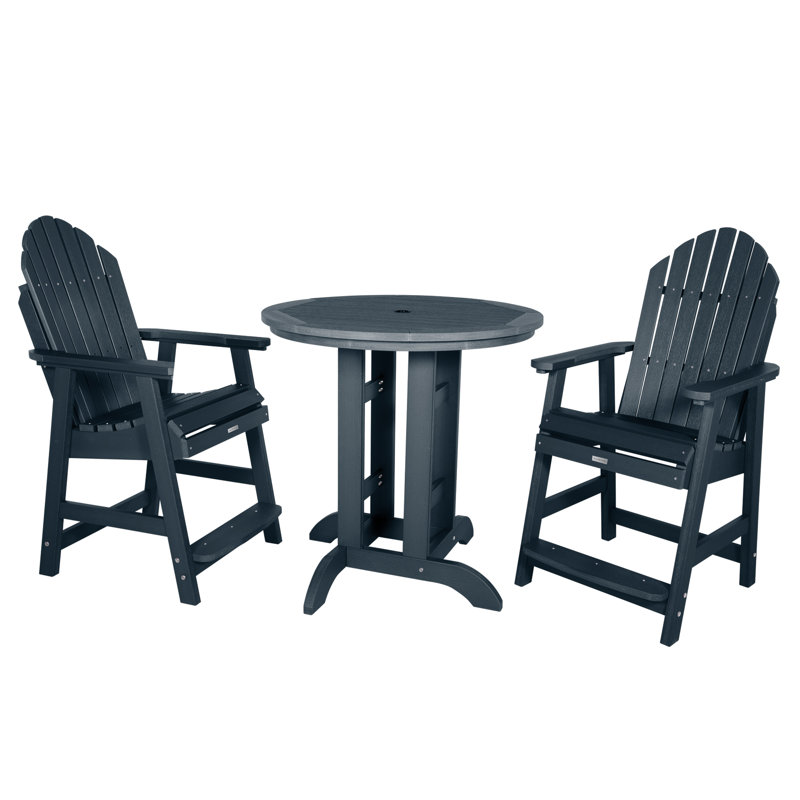 Anette 2-Person 36" Round, Counter-Height Dining Set, Federal Blue