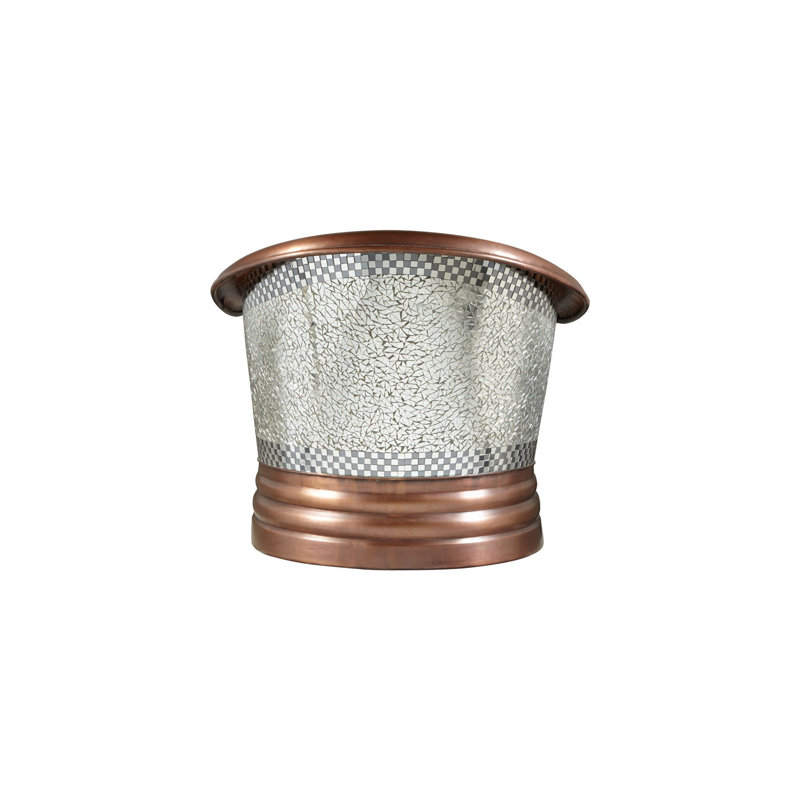 1727mm x 787mm Freestanding Soaking Copper Bathtub