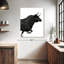 «Charging Black Bull» sur toile-1701085879