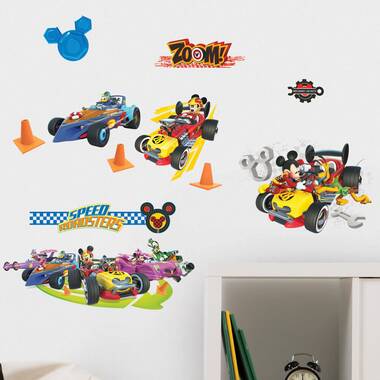 Disney Mickey Mouse Road Chaser Race Car Motorcyle Dimensional Scrapbook  Stickers