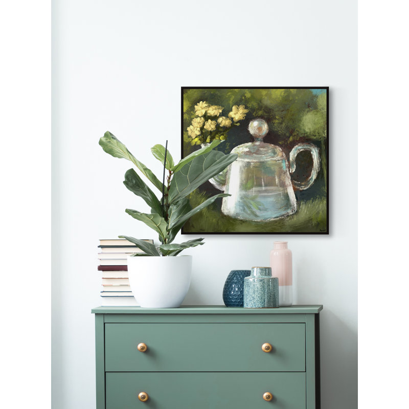 Abloom by Marmont Hill - Floater Frame Painting on Canvas, 30cm H x 30cm W