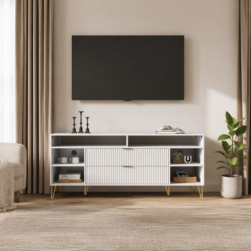 Meuble télé blanc, White