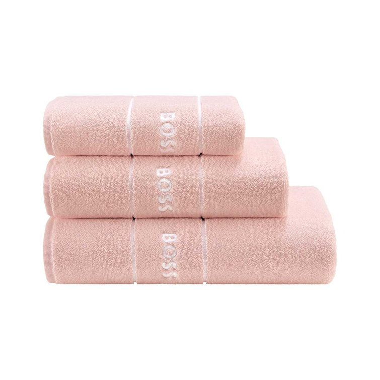 2 Piece 100% Cotton Bath Sheet Hugo Boss Color: Limelight