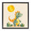«Happy Dinosaur & Sun», art mural encadré flottant par Andrea Haase
