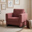 Fauteuil d'appoint rembourré à accoudoirs carrés-1509421637