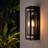 Polikron Classic Outdoor Wall Sconce 1 Light with Dusk to Dawn in Matte Black Rectangular-957323256