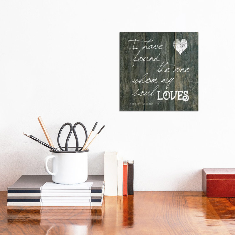 Song of Solomon 3:4 1 Piece Wrapped Canvas Wall Art, 30.48 cm H x 30.48 cm W
