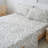 Moon Sky Speckled Heather Grey White Ogee Damask Modern Victorian Shabby Elegance Sheet Set-102264582
