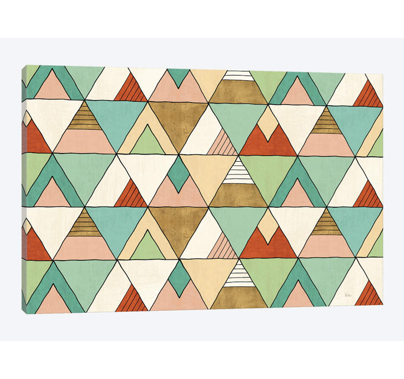 «Southwest Geo X», impression sur toile, H 8 po x l 12 po x P 0,75 po, Toile tendue, Pas de tapis