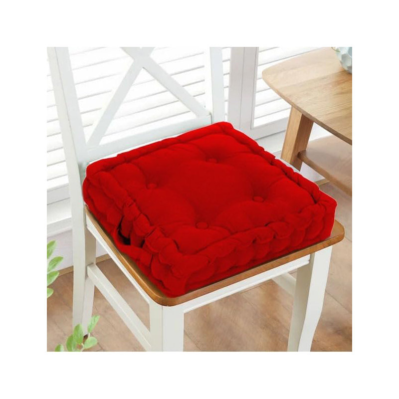 Samyo 45x45+10cm Box Cushion Seat Cushion, Red