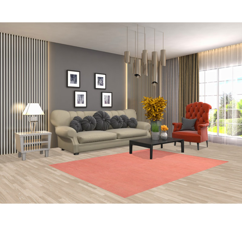 Tapis rose moderne Gabbeh 5 x 7