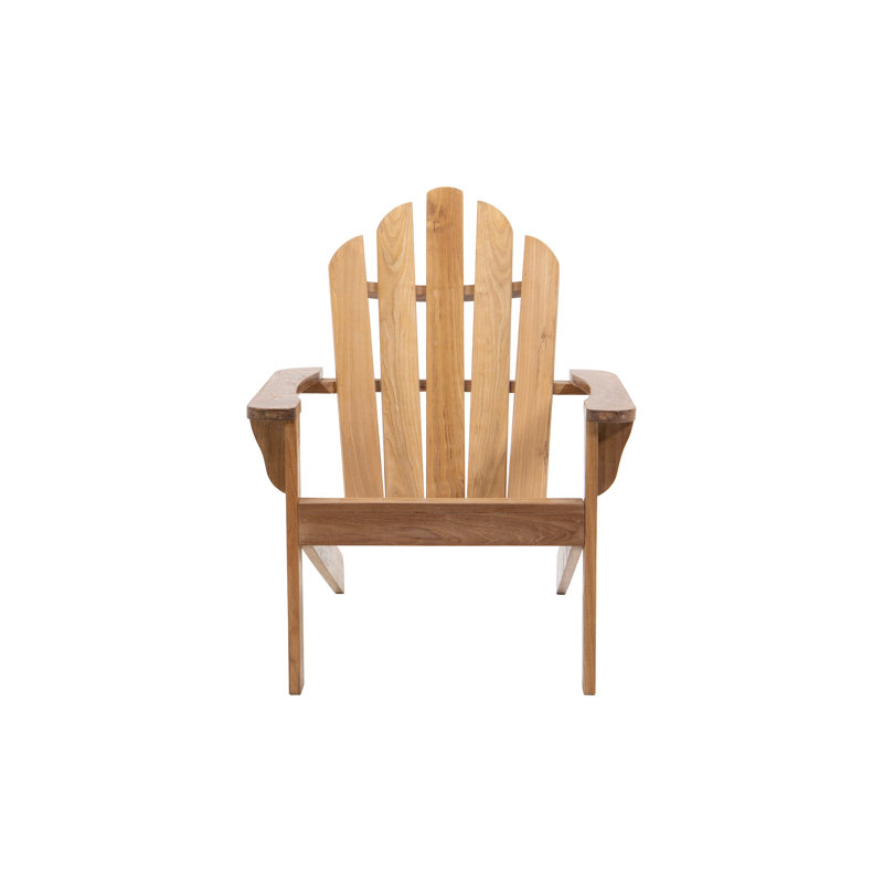 Chaise Adirondack d'extérieur en teck massif Cairina