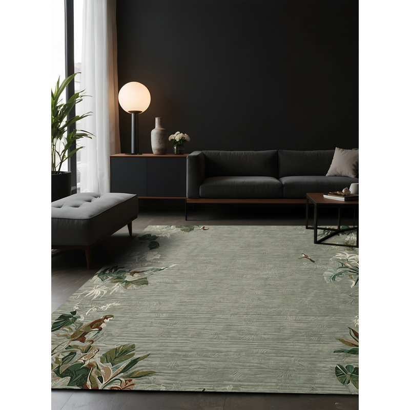 Tapis brun soyeux et moelleux, Carré 4 pi