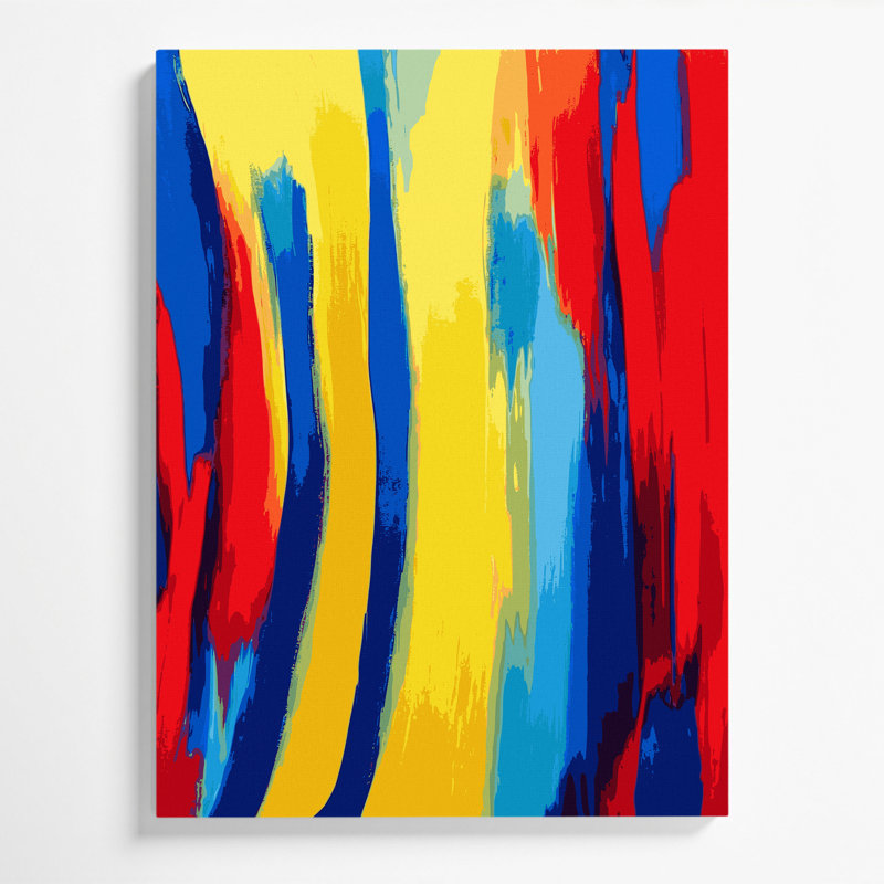 «Abstract Color Field 60», art mural sur toile brune, H 20 po x l 16 po