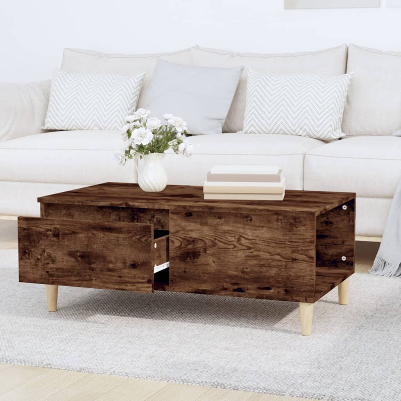 Zahir Coffee Table 90x50x36,5 cm Engineered Wood, Beige
