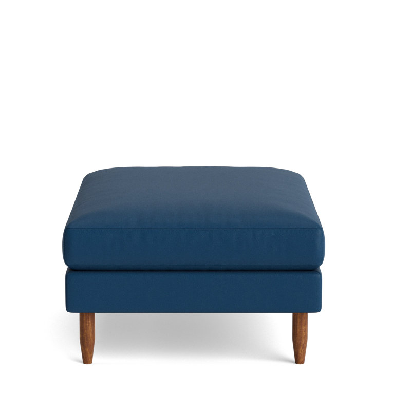 Skinny Fat Ottoman, Leather - Deep Blue
