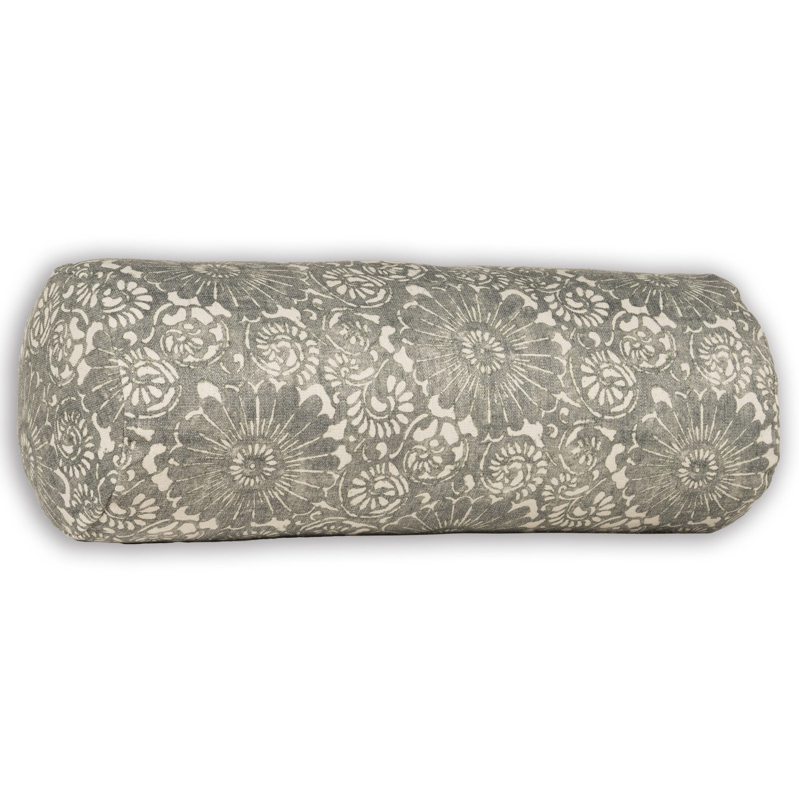 Hansah Throw Pillow, Evergreen Floral, Bolster 8"H x 21"W, Polyester