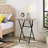 2-Piece Folding TV Tray Table Noassembly Required Portable Sofa Side Table-850627674