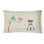 Coussin lombaire d’intérieur/d’extérieur carré contemporain de noël