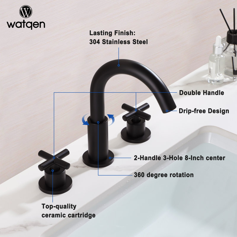 Widespread 2-handle Bathroom Faucet