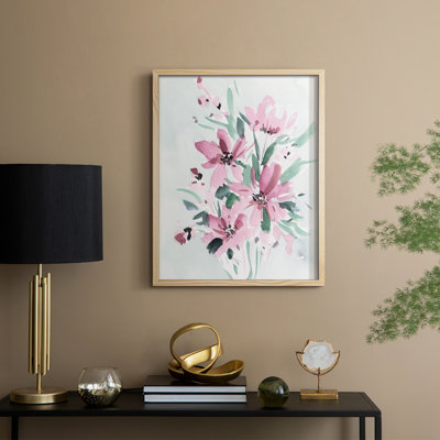 Posy Blooms I Framed Print - Solid Wood