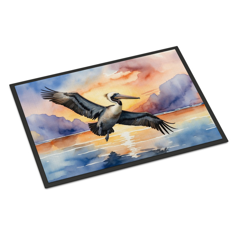 Paillasson Pelican Fyling au lever du soleil, L 18 po x L 27 po