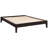 Eastern King Bed In Cappuccino Sparkle, Transitional Design, Pine And Asian Hardwood Composition, Slat Kit Platform Soft Tint, Style, Structure