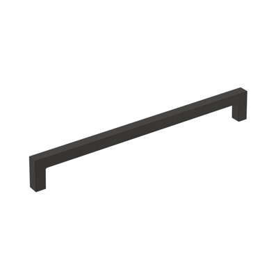 Monument 6-5/16 inch (160mm) Center-to-Center Matte Black Cabinet Pull