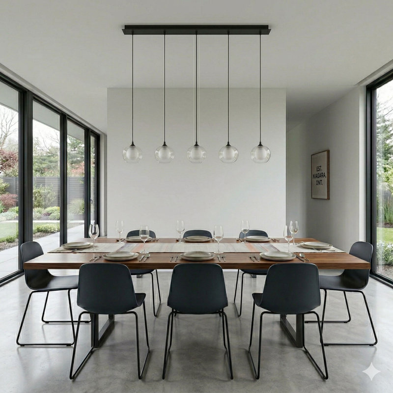 Mission 5 - Light Kitchen Island Pendant, Black