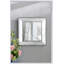 Miroir d'appoint 18 po x 18 po à finition argent vieilli, miroir mural de style traditionnel pour salon, entrée, bureau, chambre à coucher, couloir