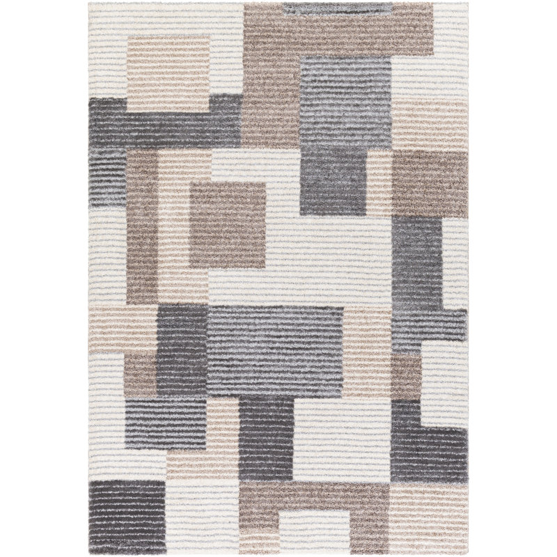 Geometric Indoor Rug, Rectangle 2' x 3'